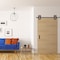 Ekena Millwork Premium Wagon Wheel Horseshoe Barn Door Hardware Set w/ 7' Track for 2 1/4" Doors, Dark Gray GB600157H2WDG - alternate 5